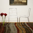 Baxton Studio Lino Transparent Clear Acrylic Dining Chair - Dining Room