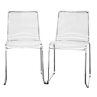 Baxton Studio Lino Transparent Clear Acrylic Dining Chair - Dining Room