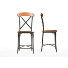 Baxton Studio Broxburn Light Brown Wood & Metal Bar Stool - Bar Furniture