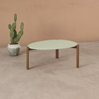 Manhattan Comfort Mid-Century Modern Gales Coffee Table with Solid Wood Legs in Pistachio Green