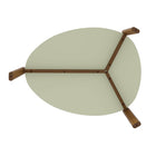 Manhattan Comfort Mid-Century Modern Gales Coffee Table with Solid Wood Legs in Pistachio Green