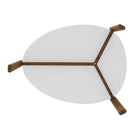 Manhattan Comfort Mid-Century Modern Gales Coffee Table with Solid Wood Legs in Matte White