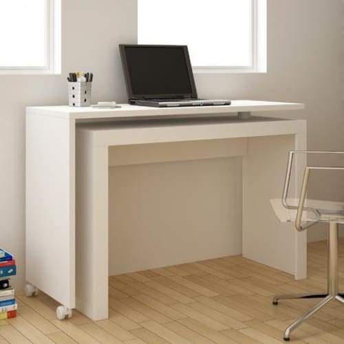 Accentuations by Manhattan Comfort Innovative Calabria Nested Desk - White - Office Desks