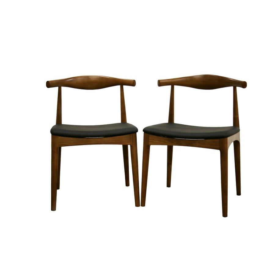 Baxton Studio Sonore Solid Wood Mid-Century Style Accent Chair Dining Chair - Dining Room