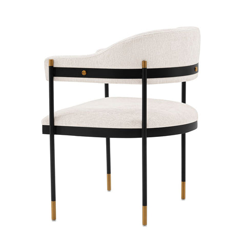 Manhattan Comfort Modern Lia Boucle Dining Armchair in Cream-Modern Room Deco