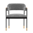 Manhattan Comfort Modern Lia Boucle Dining Armchair in Grey-Modern Room Deco