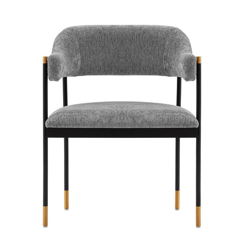 Manhattan Comfort Modern Lia Boucle Dining Armchair in Grey-Modern Room Deco