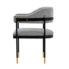 Manhattan Comfort Modern Lia Boucle Dining Armchair in Grey