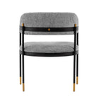 Manhattan Comfort Modern Lia Boucle Dining Armchair in Grey