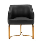 Manhattan Comfort Modern Edra Leatherette  Dining Armchair in Black