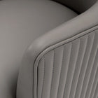 Manhattan Comfort Modern Edra Leatherette  Dining Armchair in Taupe