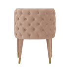 Manhattan Comfort Modern Maya Tufted Velvet Dining Chair in Nude