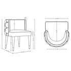 Manhattan Comfort Modern Maya Tufted Velvet Dining Chair in Grey