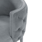 Manhattan Comfort Modern Maya Tufted Velvet Dining Chair in Grey
