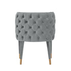 Manhattan Comfort Modern Maya Tufted Velvet Dining Chair in Grey