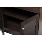 Baxton Studio Agni Modern and Contemporary Dark Brown Buffet and Hutch Kitchen Cabinet - Kitchen Furniture