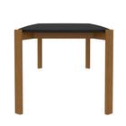 Manhattan Comfort Mid-Century Modern Gales 70.87 Dining Table with Solid Wood Legs in Matte Black