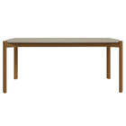 Manhattan Comfort Mid-Century Modern Gales 70.87 Dining Table with Solid Wood Legs in Greige