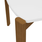 Manhattan Comfort Mid-Century Modern Gales 70.87 Dining Table with Solid Wood Legs in Matte White