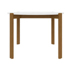 Manhattan Comfort Mid-Century Modern Gales Round 46.54 Dining Table with Solid Wood Legs in Matte White