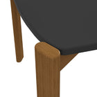 Manhattan Comfort Mid-Century Modern Gales 47.24 Dining Table with Solid Wood Legs in Matte Black