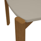 Manhattan Comfort Mid-Century Modern Gales 47.24 Dining Table with Solid Wood Legs in Greige