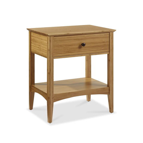 Eco Ridge by Bamax WILLOW Bamboo 1 Drawer Nightstand - Caramelized - Nightstand