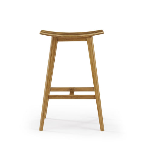 Eco Ridge by Bamax TIGRIS Bamboo 26 Counter Height Stool - Caramelized with Exotic Tiger (Set of 2) - Stools