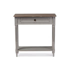 Baxton Studio Edouard French Provincial Style White Wash Distressed Two-tone 1-drawer Console Table - Entryway Furniture