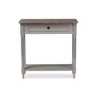 Baxton Studio Edouard French Provincial Style White Wash Distressed Two-tone 1-drawer Console Table - Entryway Furniture