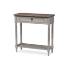 Baxton Studio Edouard French Provincial Style White Wash Distressed Two-tone 1-drawer Console Table - Entryway Furniture