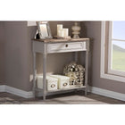 Baxton Studio Edouard French Provincial Style White Wash Distressed Two-tone 1-drawer Console Table - Entryway Furniture