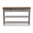 Baxton Studio Edouard French Provincial Style White Wash Distressed Two-tone 2-drawer Console Table - Entryway Furniture