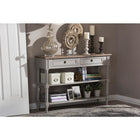 Baxton Studio Edouard French Provincial Style White Wash Distressed Two-tone 2-drawer Console Table - Entryway Furniture