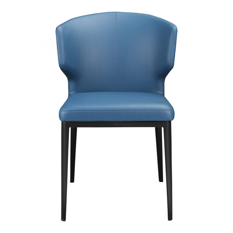 Moes Delaney Side Chair Steel Blue-M2 - Dining Chairs