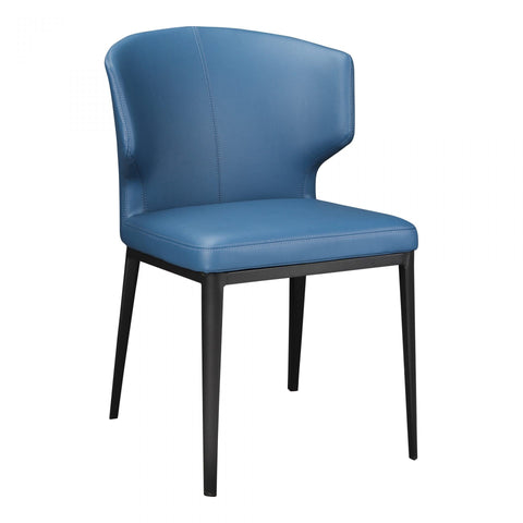 Moes Delaney Side Chair Steel Blue-M2 - Dining Chairs