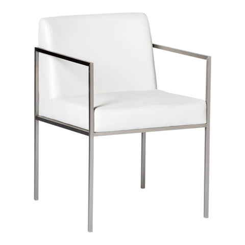 Moes Capo Arm Chair White-M2 - Dining Chairs