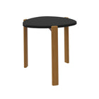 Manhattan Comfort Mid-Century Modern Gales End Table with Solid Wood Legs in Matte Black