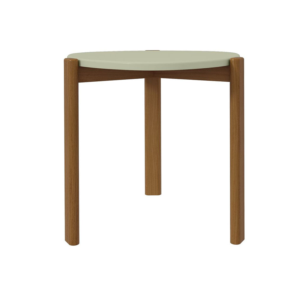 Manhattan Comfort Mid-Century Modern Gales End Table with Solid Wood Legs in Pistachio Green-Modern Room Deco