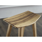 Eco Ridge by Bamax TIGRIS Bamboo 26 Counter Height Stool - Caramelized with Exotic Tiger (Set of 2) - Stools