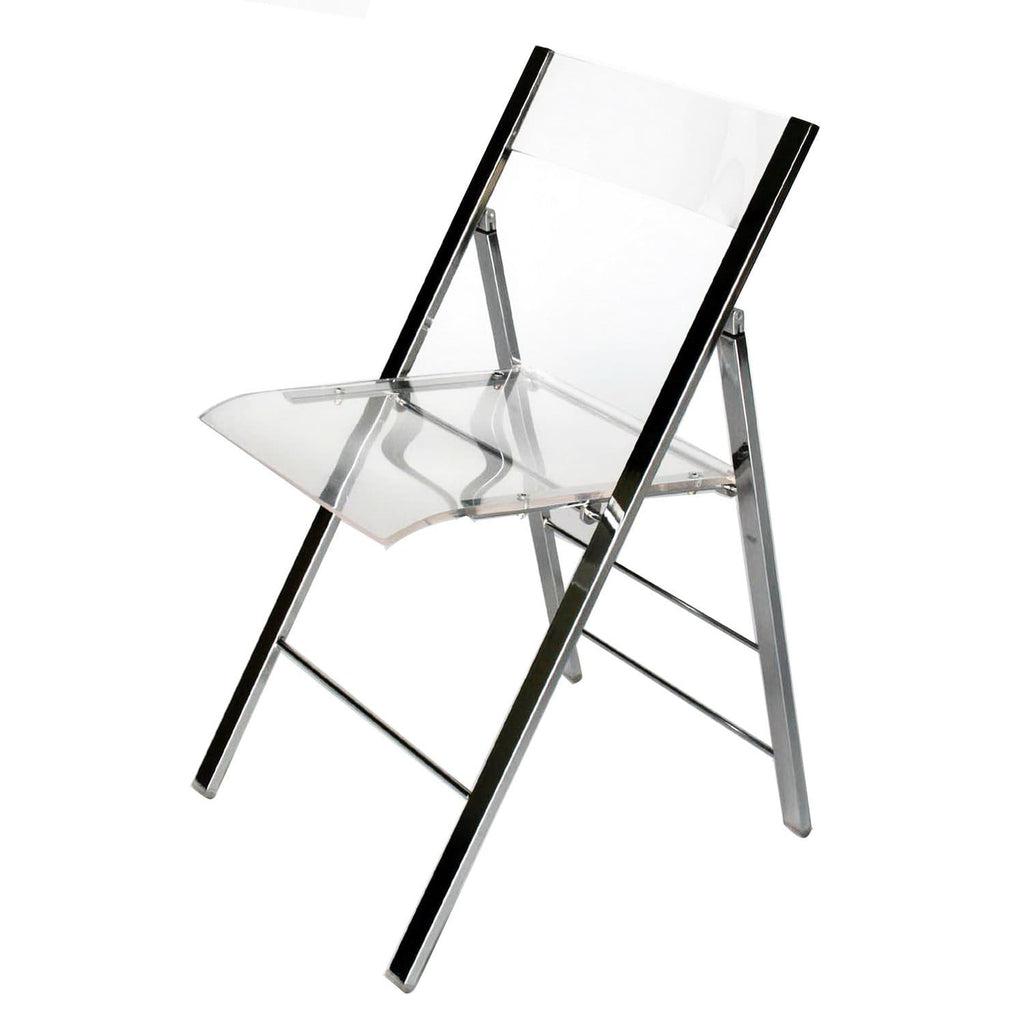 Baxton Studio Acrylic Foldable Chair - Home Office Furniture