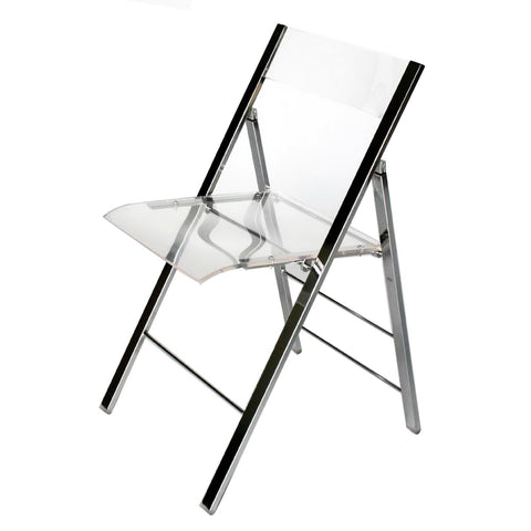 Baxton Studio Acrylic Foldable Chair - Home Office Furniture