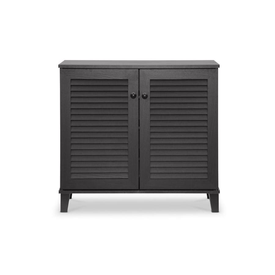 Baxton Studio Coolidge Espresso Shoe-Storage Cabinet - Entryway Furniture