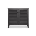 Baxton Studio Coolidge Espresso Shoe-Storage Cabinet - Entryway Furniture