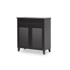 Baxton Studio Calvin Espresso Shoe-Storage Cabinet - Entryway Furniture