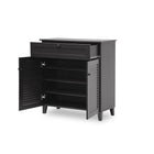 Baxton Studio Calvin Espresso Shoe-Storage Cabinet - Entryway Furniture