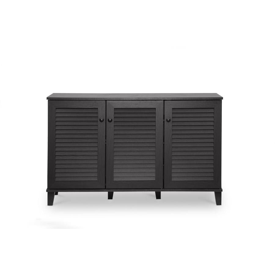 Baxton Studio Warren Espresso Shoe-Storage Cabinet - Entryway Furniture