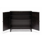Baxton Studio Glidden Dark Brown Wood Modern Shoe Cabinet (Short) - Entryway Furniture
