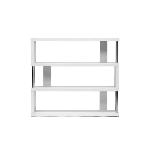 Baxton Studio Barnes White Three-Shelf Modern Bookcase - Living Room Furniture