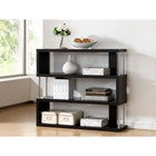 Baxton Studio Barnes Dark Brown Three-Shelf Modern Bookcase - Living Room Furniture